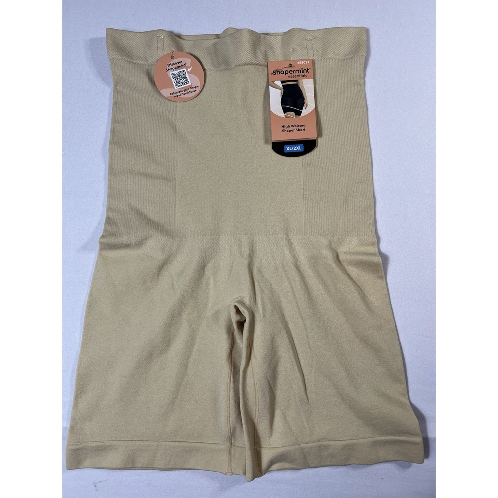 Shapermint Every Day High-Waisted Shaper Shorts Tummy Control XL/2XL Nude - Picture 4 of 9